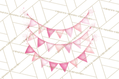 Pink Birthday Clipart, Vibrant Party Decorations PNG Product Image 5