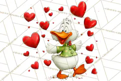 Valentine Goose Clipart PNG, Cute Watercolor Goose World Png Product Image 2