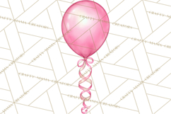 Pink Birthday Clipart, Vibrant Party Decorations PNG Product Image 2