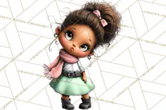 Retro Glam Kids Clipart PNG, Vintage Inspired Mini World Product Image 3