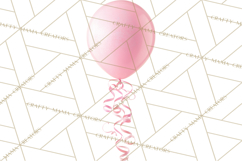 Pink Birthday Clipart, Vibrant Party Decorations PNG Product Image 3