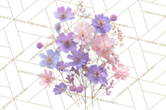 Soft Pastel Spring Floral Clipart, Pink Roses Tulips Png Product Image 4