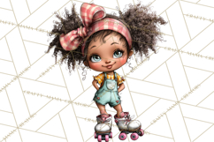 Retro Glam Kids Clipart PNG, Vintage Inspired Mini World Product Image 4