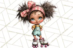 Retro Glam Kids Clipart PNG, Vintage Inspired Mini World Product Image 4