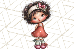 Retro Glam Kids Clipart PNG, Vintage Inspired Mini World Product Image 3