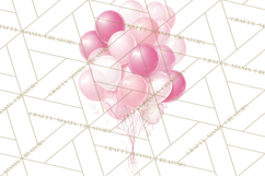 Pink Birthday Clipart, Vibrant Party Decorations PNG Product Image 5