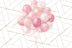 Pink Birthday Clipart, Vibrant Party Decorations PNG Product Image 2