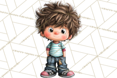 Retro Glam Kids Clipart PNG, Vintage Inspired Mini World Product Image 3