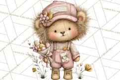 Easter Safari Animal Clipart, Cute Safari Mail PNG Product Image 2
