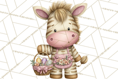 Easter Safari Animal Clipart, Cute Safari Mail PNG Product Image 3