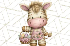 Easter Safari Animal Clipart, Cute Safari Mail PNG Product Image 3