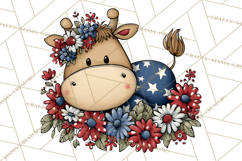 Patriotic Animals Clipart, Whimsical Red White Blue American Product Image 5