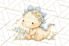 Cute Baby Dinosaurs Clipart PNG, Watercolor Dinosaur Product Image 5