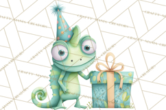 Safari Birthday Clipart PNG, Watercolor Safari Animals Product Image 5