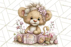 Easter Safari Animal Clipart, Cute Safari Mail PNG Product Image 5
