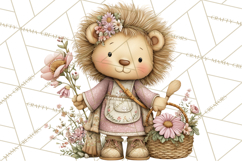 Easter Safari Animal Clipart, Cute Safari Mail PNG Product Image 2