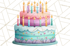 Safari Birthday Clipart PNG, Watercolor Safari Animals Product Image 5