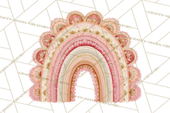 Valentine Boho Rainbow Clipart, Romantic Heart Rainbows PNG Product Image 2