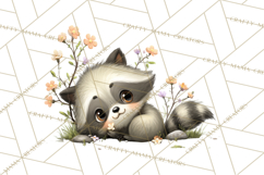 Woodland Animals Clipart, Cute Forest Animals, Foxes Png Product Image 3