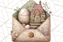 Easter Safari Animal Clipart, Cute Safari Mail PNG Product Image 4