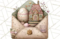 Easter Safari Animal Clipart, Cute Safari Mail PNG Product Image 4