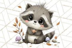 Woodland Animals Clipart, Cute Forest Animals, Foxes Png Product Image 5