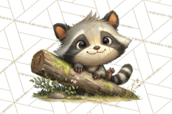 Woodland Animals Clipart, Cute Forest Animals, Foxes Png Product Image 2