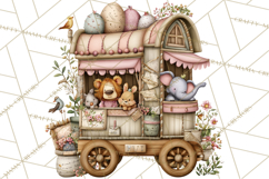 Easter Safari Animal Clipart, Cute Safari Mail PNG Product Image 5