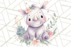 Safari Baby Animals Clipart PNG, Cute Pastel Watercolor Png Product Image 3
