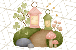 Cottagecore St Patrick’s Day Clipart, Mini Irish Cottage Png Product Image 3