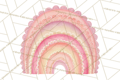 Valentine Boho Rainbow Clipart, Romantic Heart Rainbows PNG Product Image 3