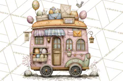 Easter Safari Animal Clipart, Cute Safari Mail PNG Product Image 2