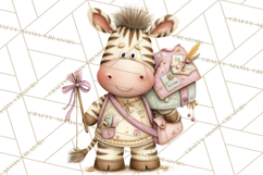 Easter Safari Animal Clipart, Cute Safari Mail PNG Product Image 3