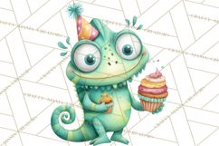 Safari Birthday Clipart PNG, Watercolor Safari Animals Product Image 4