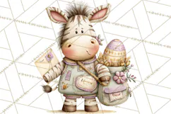 Easter Safari Animal Clipart, Cute Safari Mail PNG Product Image 4