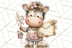 Easter Safari Animal Clipart, Cute Safari Mail PNG Product Image 5