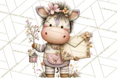 Easter Safari Animal Clipart, Cute Safari Mail PNG Product Image 5