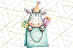 Safari Birthday Clipart PNG, Watercolor Safari Animals Product Image 5