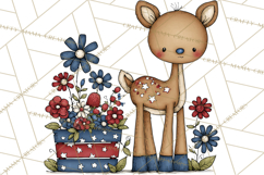 Patriotic Animals Clipart, Whimsical Red White Blue American Product Image 4