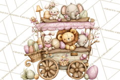 Easter Safari Animal Clipart, Cute Safari Mail PNG Product Image 3