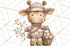 Easter Safari Animal Clipart, Cute Safari Mail PNG Product Image 4