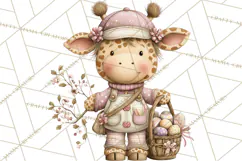 Easter Safari Animal Clipart, Cute Safari Mail PNG Product Image 4