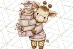 Easter Safari Animal Clipart, Cute Safari Mail PNG Product Image 5