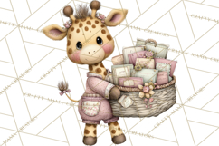 Easter Safari Animal Clipart, Cute Safari Mail PNG Product Image 2