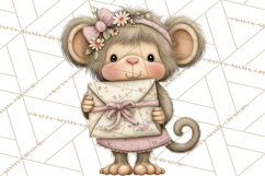 Easter Safari Animal Clipart, Cute Safari Mail PNG Product Image 3