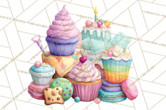 Safari Birthday Clipart PNG, Watercolor Safari Animals Product Image 3