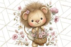 Easter Safari Animal Clipart, Cute Safari Mail PNG Product Image 4