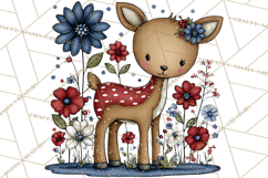 Patriotic Animals Clipart, Whimsical Red White Blue American Product Image 5