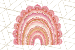 Valentine Boho Rainbow Clipart, Romantic Heart Rainbows PNG Product Image 5