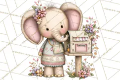 Easter Safari Animal Clipart, Cute Safari Mail PNG Product Image 4